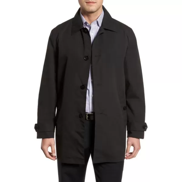 Cole Haan Mens Classic Stand Collar Rain JacketBlack