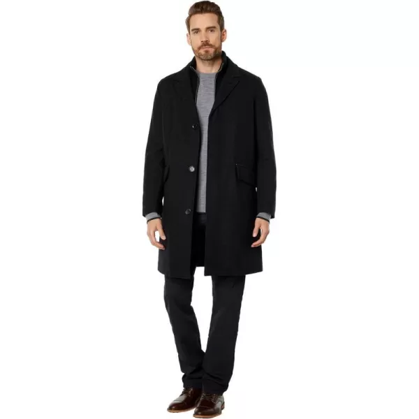 Cole Haan Mens Classic Wool Long Twill CoatCharcoal