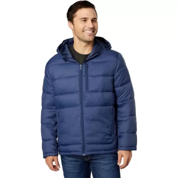 Cole Haan Mens Hooded Nylon Puffer JacketNavy