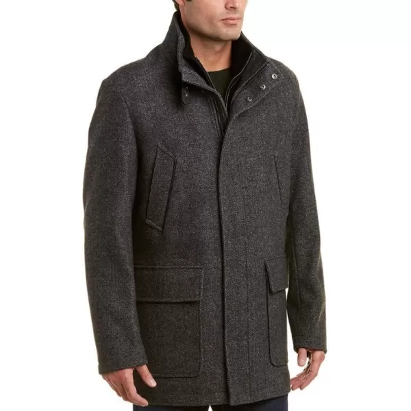 Cole Haan Mens Italian Twill Carcoat JacketMelange Graphite