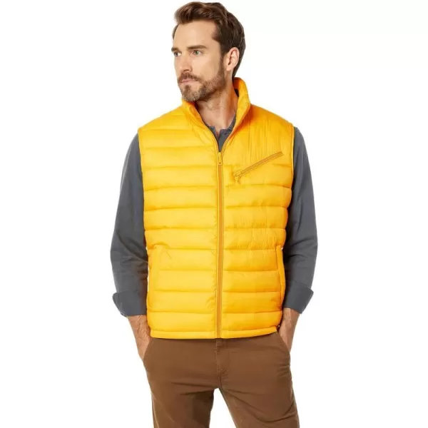 Cole Haan Mens Quilted Puffer Vest with Chest Zip PocketYellow