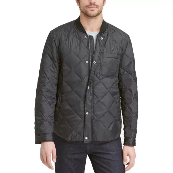 Cole Haan Mens Transitional Quilted Nylon JacketBlack