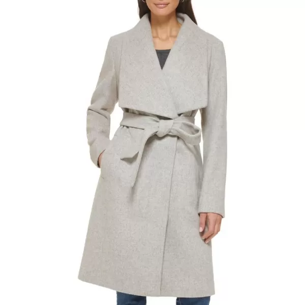 Cole Haan Womens Belted Wool Classically Elegant Coat for YearRound StyleLt Grey