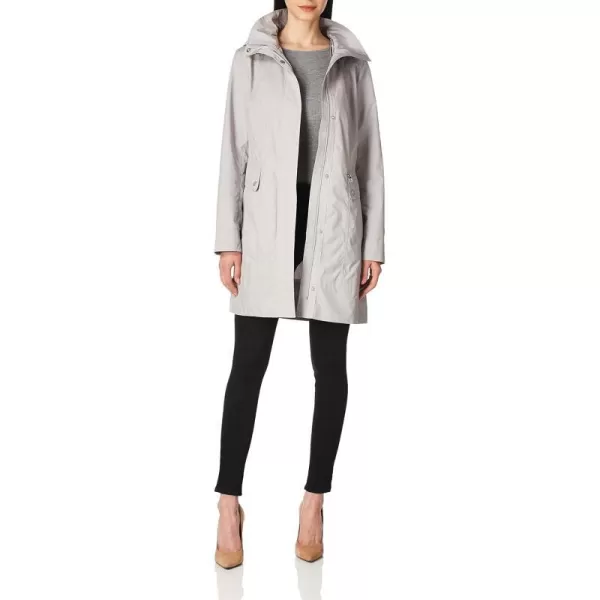 Cole Haan Womens Packable Hooded Rain Jacket with BowPearl