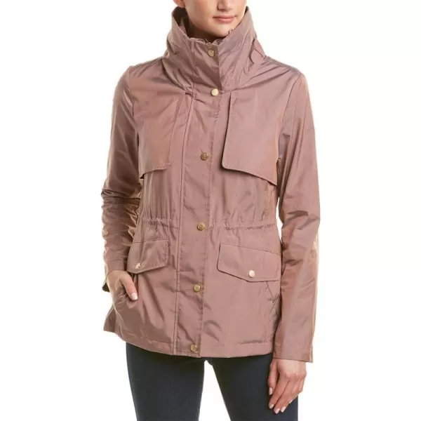 Cole Haan Womens Short Packable Rain JacketMauve