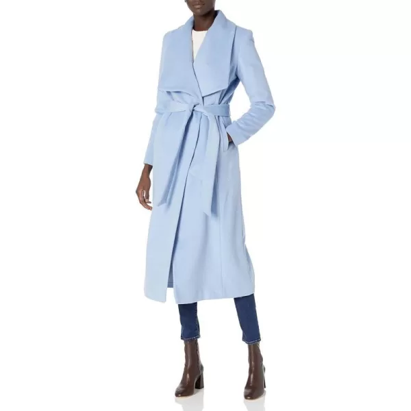 Cole Haan Womens Slick Wool Wrap CoatIce Blue