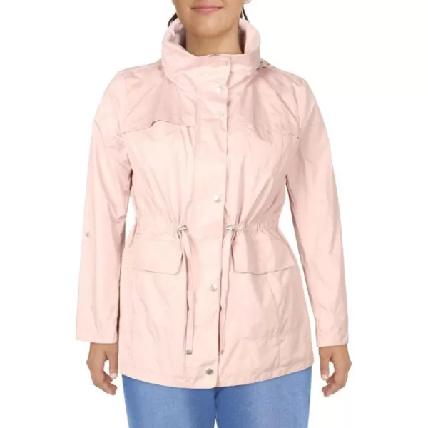 Cole Haan Womens Travel Packable Rain JacketCanyon Rose