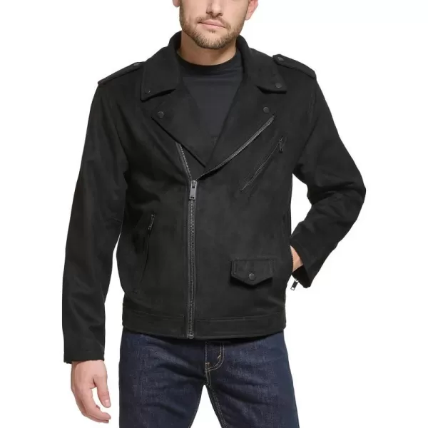 DKNY Mens Modern Motorcycle JacketBlack