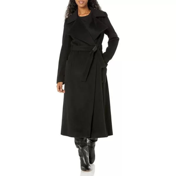 DKNY Womens Wool Belted Outerwear CoatBlack