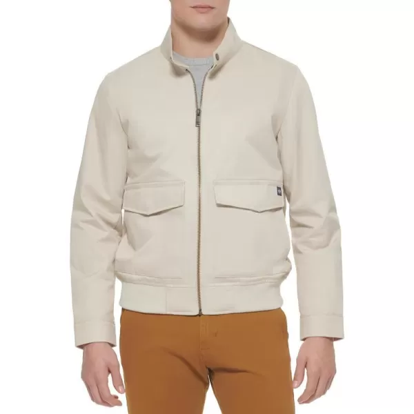 Dockers Mens Bomber Jacket with Snap Racer CollarKhaki