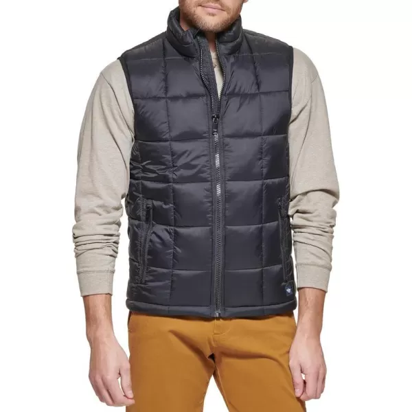 Dockers Mens Box Quilted Puffer VestBlack