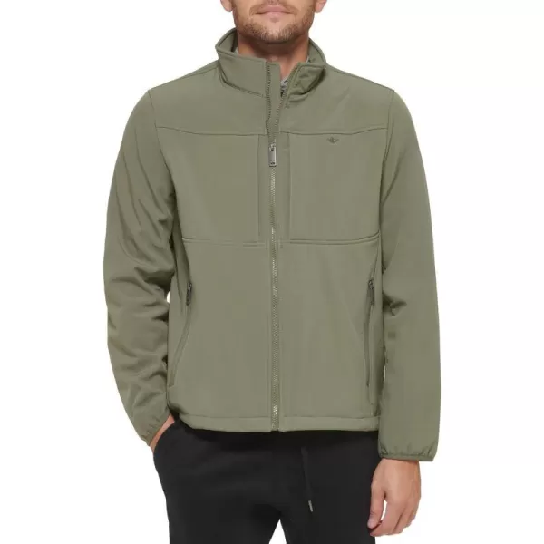 Dockers Mens Clean Zipup Softshell JacketOlive