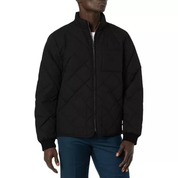 Dockers Mens Coated Cotton Diamond Quilted JacketBlack