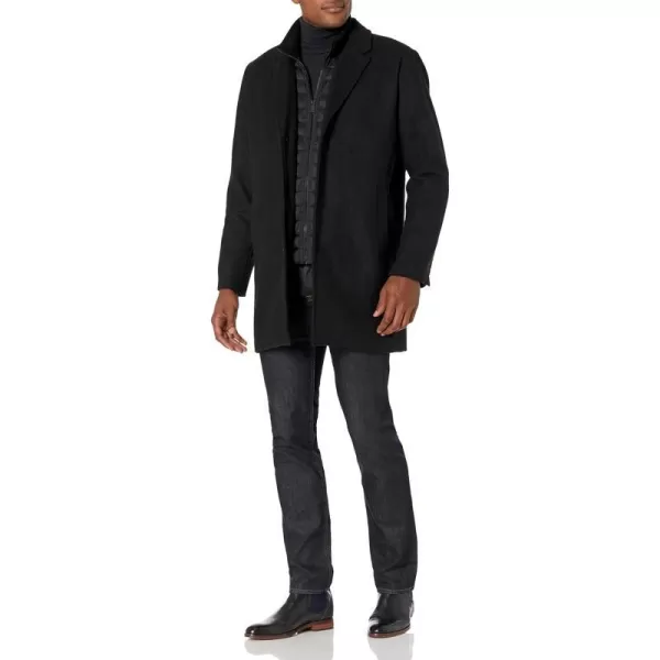 Dockers Mens Henry Wool Blend Top CoatBig amp Tall Black