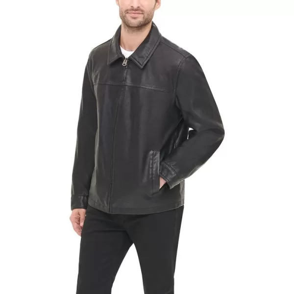 Dockers Mens James Faux Leather JacketBig amp Tall Black