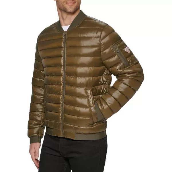 GUESS Mens Light Weight Bomber JacketOlive