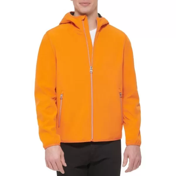 GUESS Mens Softshell Long Sleeve Hood JacketPumpkin