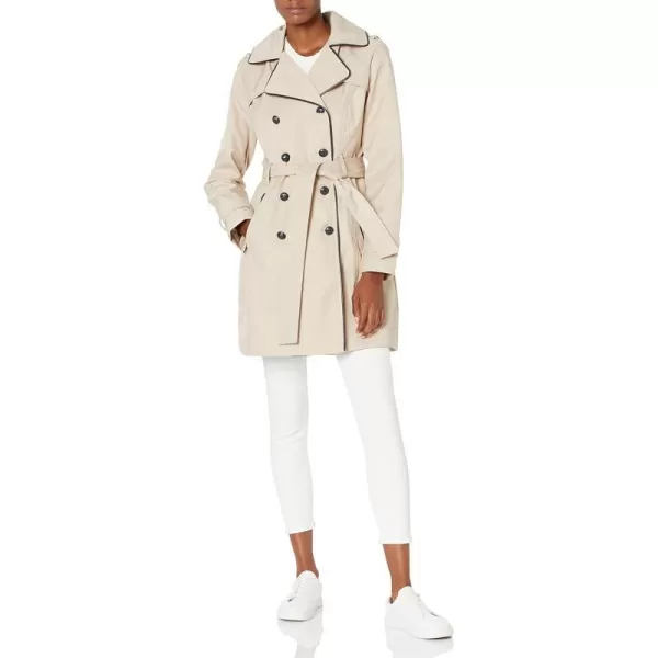 GUESS Womens Double Breasted TrenchcoatKhaki