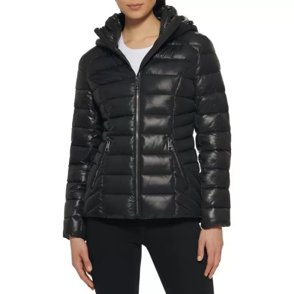 GUESS Womens MidWeight Hooded JacketBlack