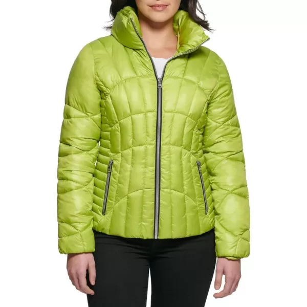 GUESS Womens Midweight Puffer JacketLime