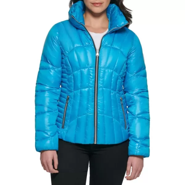 GUESS Womens Midweight Puffer JacketSky