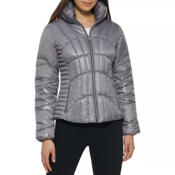 GUESS Womens Quilted Puffer JacketGrey