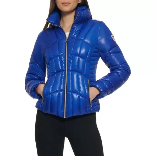 GUESS Womens Quilted Puffer JacketIndigo