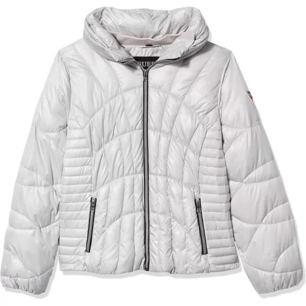 GUESS Womens Quilted Puffer JacketPearl