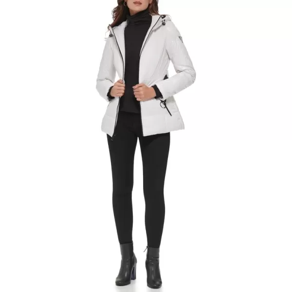 GUESS Womens Softshell CoatBelted White