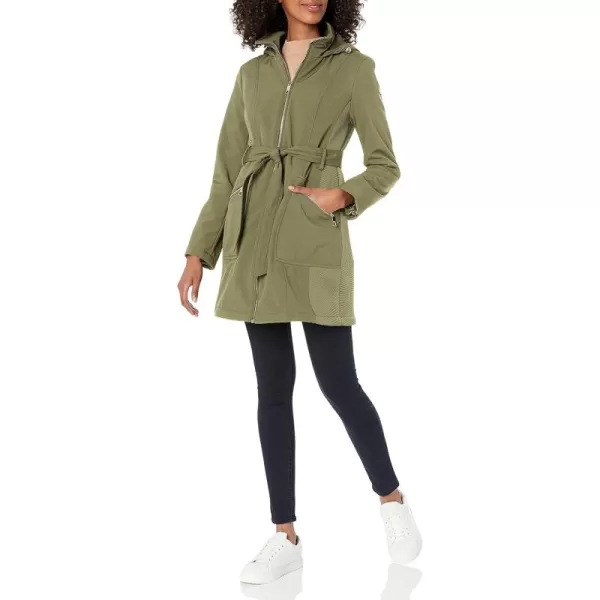 GUESS Womens Softshell CoatCargo Grn1