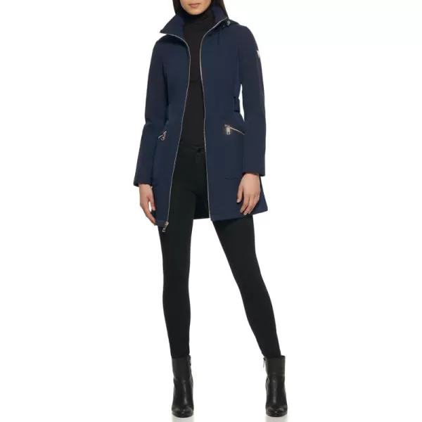 GUESS Womens Softshell CoatLong Navy