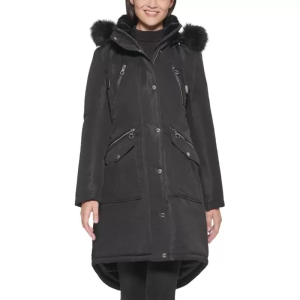 GUESS womens Long Anorak CoatBlack