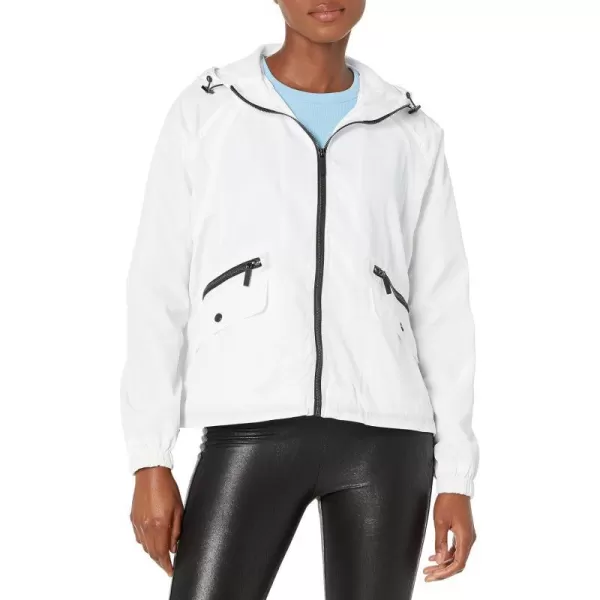 Karl Lagerfeld Paris Womens Hooded BomberWhite