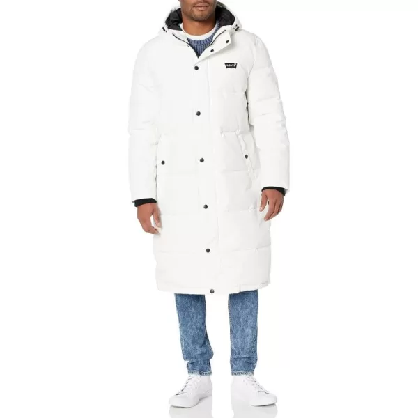 Levis Mens Arctic Cloth Extra Long ParkaWhite