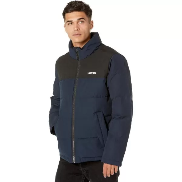 Levis Mens Arctic Cloth Retro Bubble Puffer JacketNavy Black