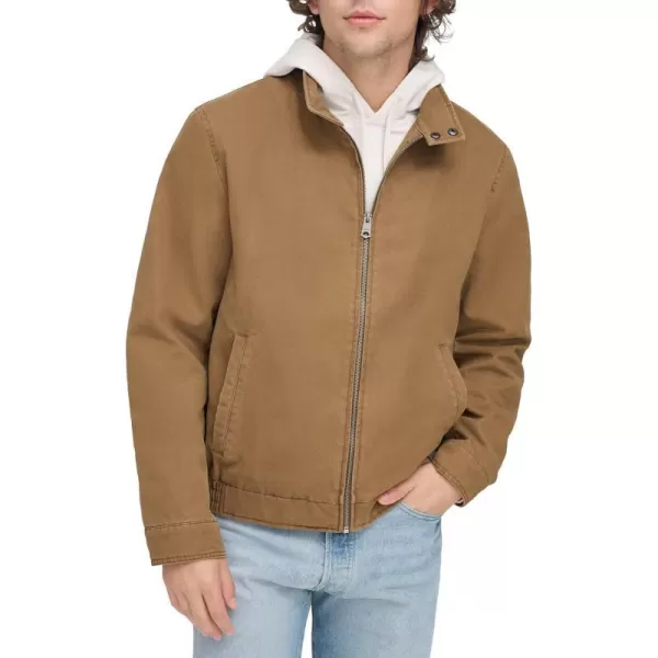 Levis Mens Cotton Canvas Harrington JacketWorker Brown