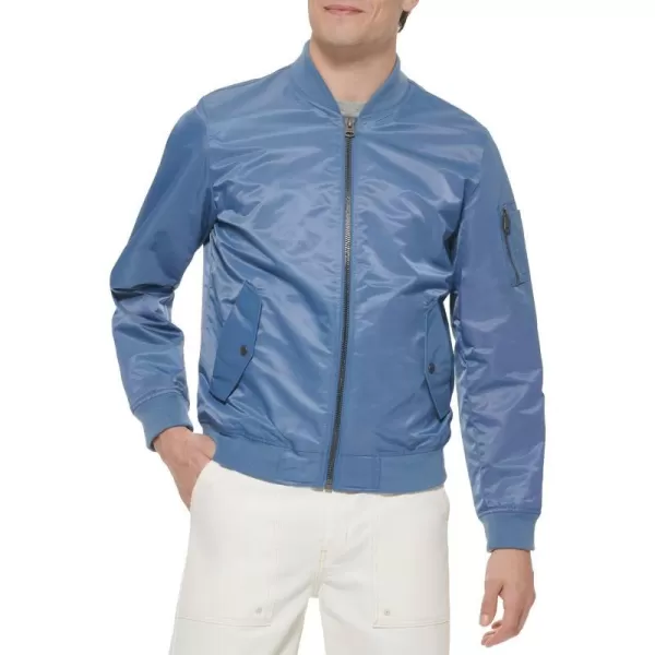 Levis Mens Flight Satin Bomber JacketBlue Horizon Ma1 Unfilled