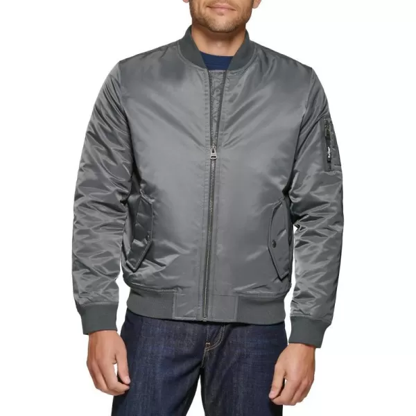 Levis Mens Flight Satin Bomber JacketGrey Ma1 Filled