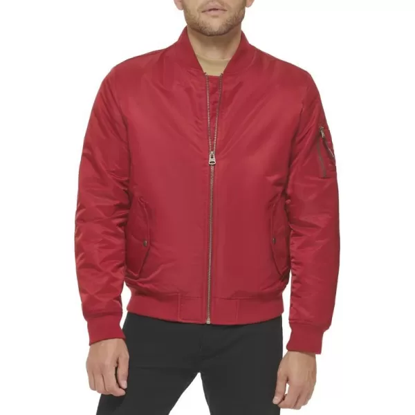 Levis Mens Flight Satin Bomber JacketRed Ma1 Filled