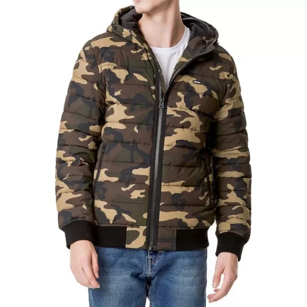 Levis Mens Quilted Bomber JacketCamo