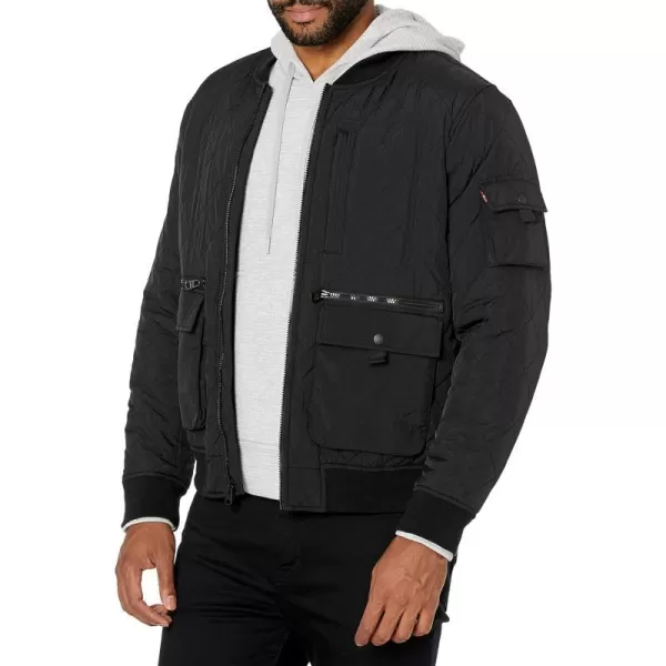 Levis Mens Quilted Utility Bomber JacketBlack