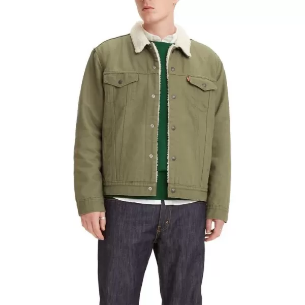 Levis Mens Sherpa Trucker Jacket Also Available in Big amp TallBig amp Tall Cougar Canvas