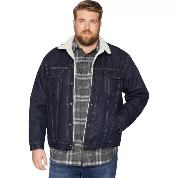 Levis Mens Sherpa Trucker Jacket Also Available in Big amp TallBig amp Tall Juniper Rinse