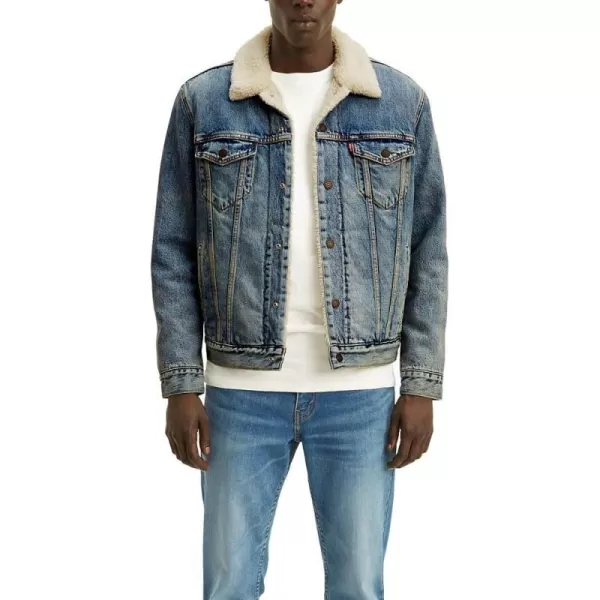 Levis Mens Sherpa Trucker Jacket Also Available in Big amp TallStandard Mustard