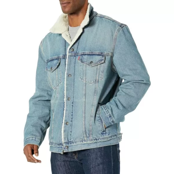 Levis Mens Sherpa Trucker Jacket Also Available in Big amp TallTall Mustard Sherpa