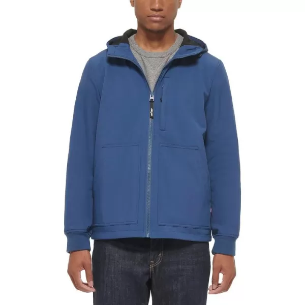 Levis Mens Soft Shell Trail Hoody JacketBlue