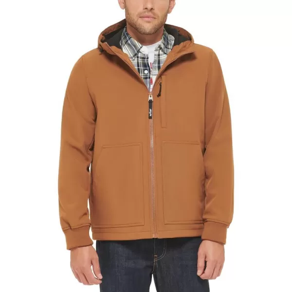 Levis Mens Soft Shell Trail Hoody JacketBrown