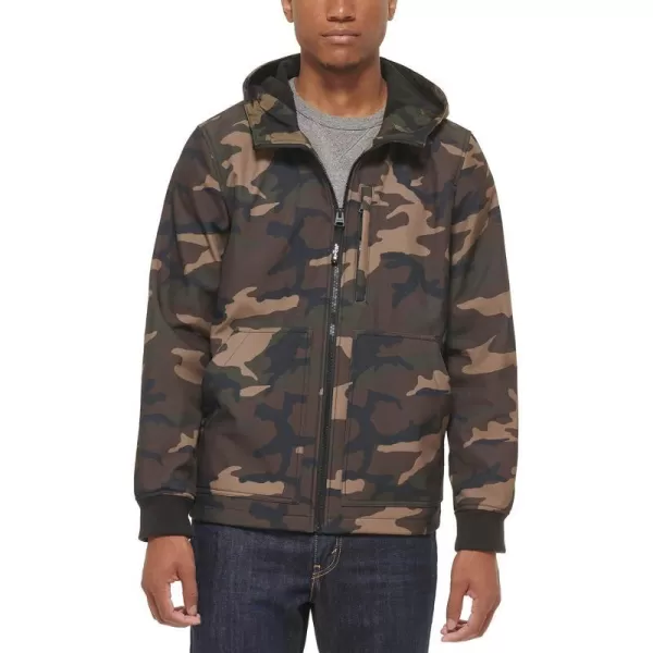 Levis Mens Soft Shell Trail Hoody JacketCamouflage