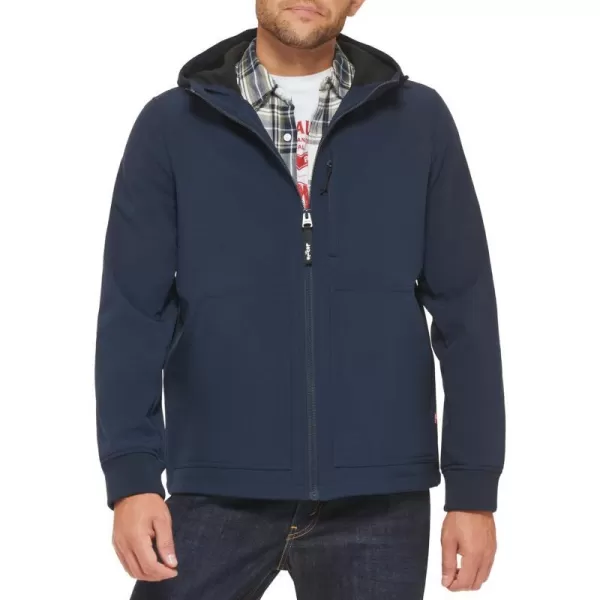 Levis Mens Soft Shell Trail Hoody JacketMidnight