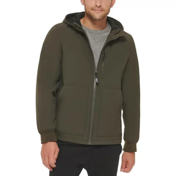 Levis Mens Soft Shell Trail Hoody JacketOlive